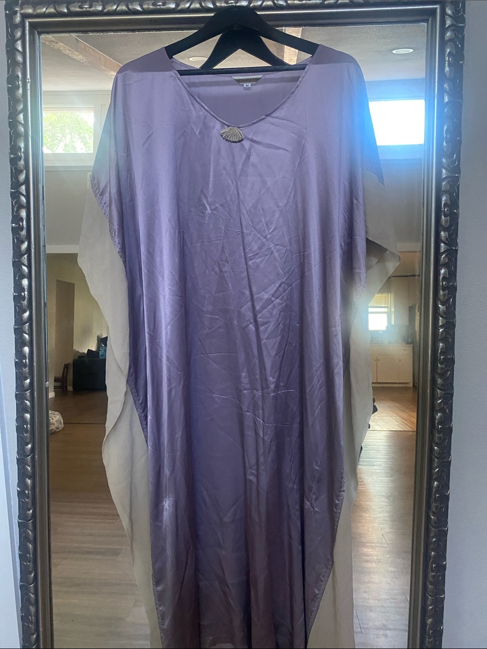 Lavender 100 % Silk Women's  Caftan